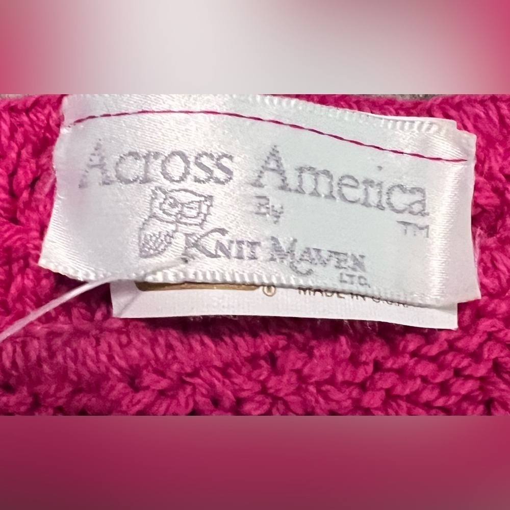 Vintage‎ NWT Women's Small Pink Short Sleeve Sweater by Knit Maven made in USA - Picture 4 of 5